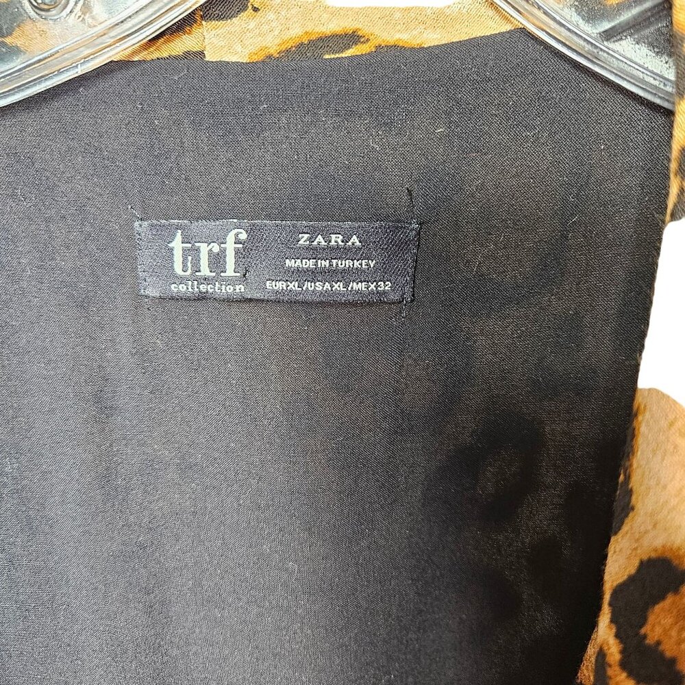 Zara Trf Collection Leopard Print Wrap Dress - Si… - image 5